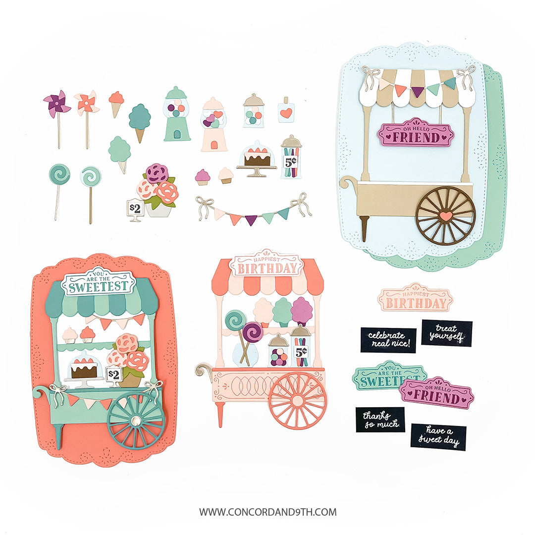 Concord & 9th - Sweet-cart Bundle - Stamp Set/Dies