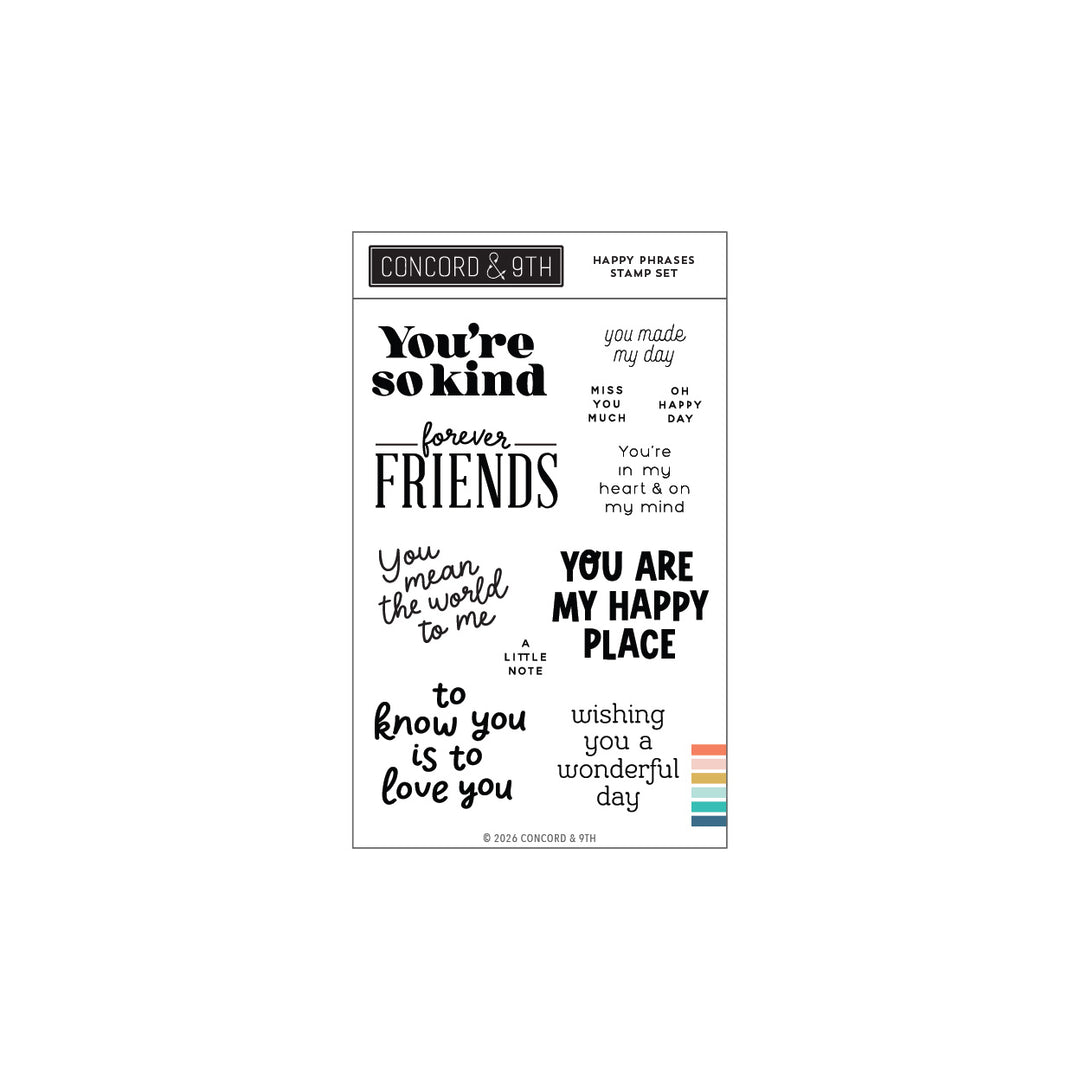 Concord & 9th - Happy Phrases Stamp Set (4 x 6)