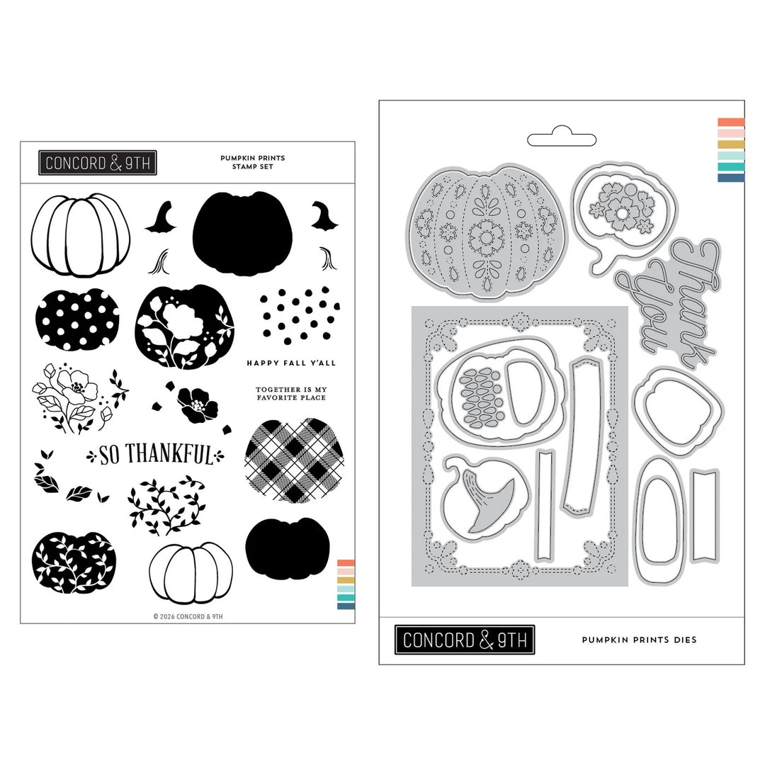 Concord & 9th - Pumpkin Prints Bundle - Stamps & Dies