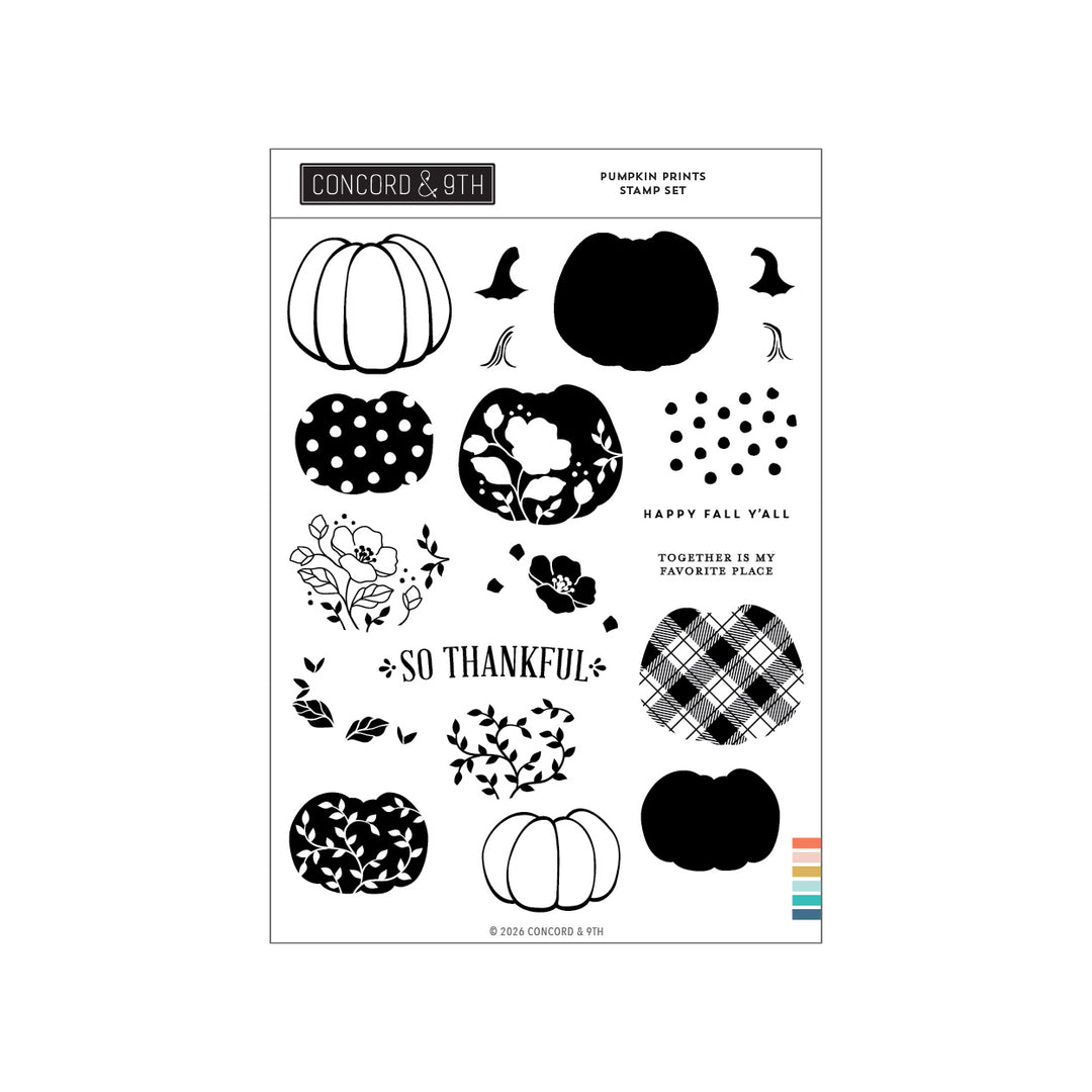 Concord & 9th - Pumpkin Prints Stamp Set (6 x 8)