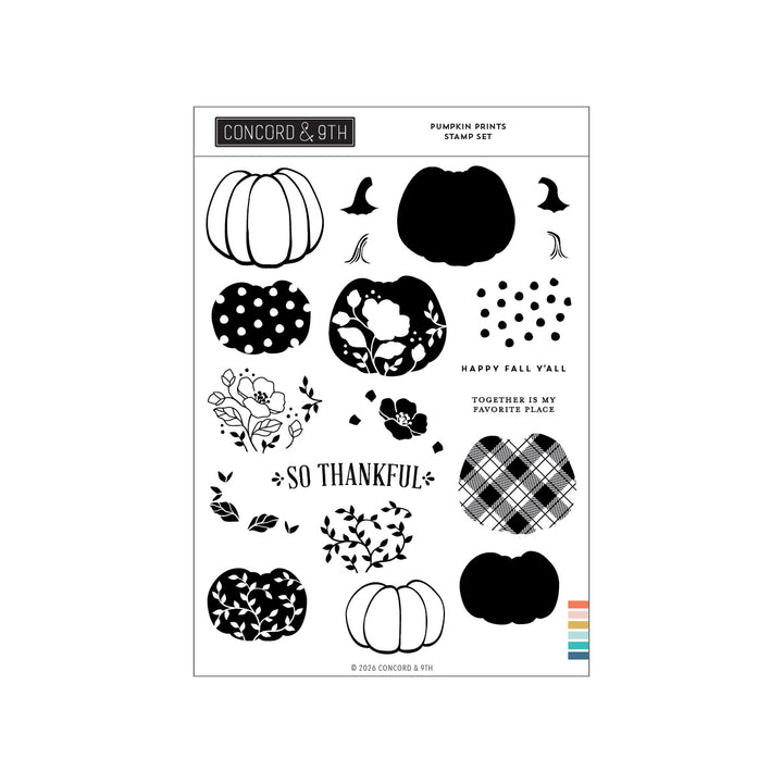Concord & 9th - Pumpkin Prints Stamp Set (6 x 8)