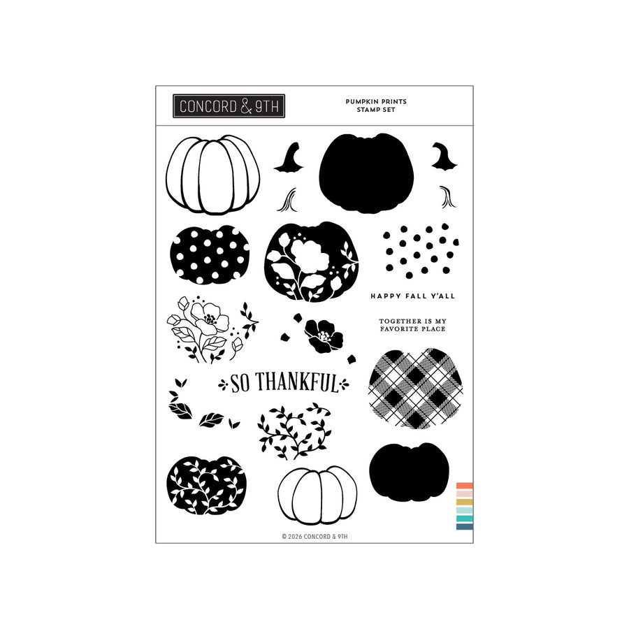Concord & 9th - Pumpkin Prints Stamp Set (6 x 8)