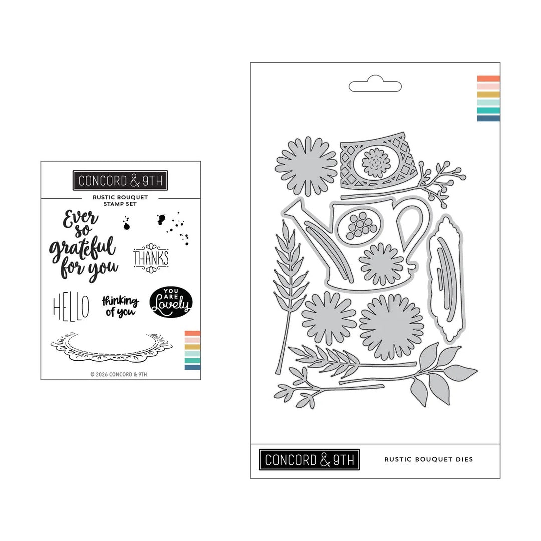 Concord & 9th - Rustic Bouquet Bundle - Stamps & Dies