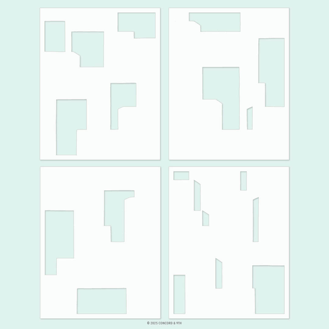 concord 9th city block stencil pack 4 qty 4 75 x 6 12664