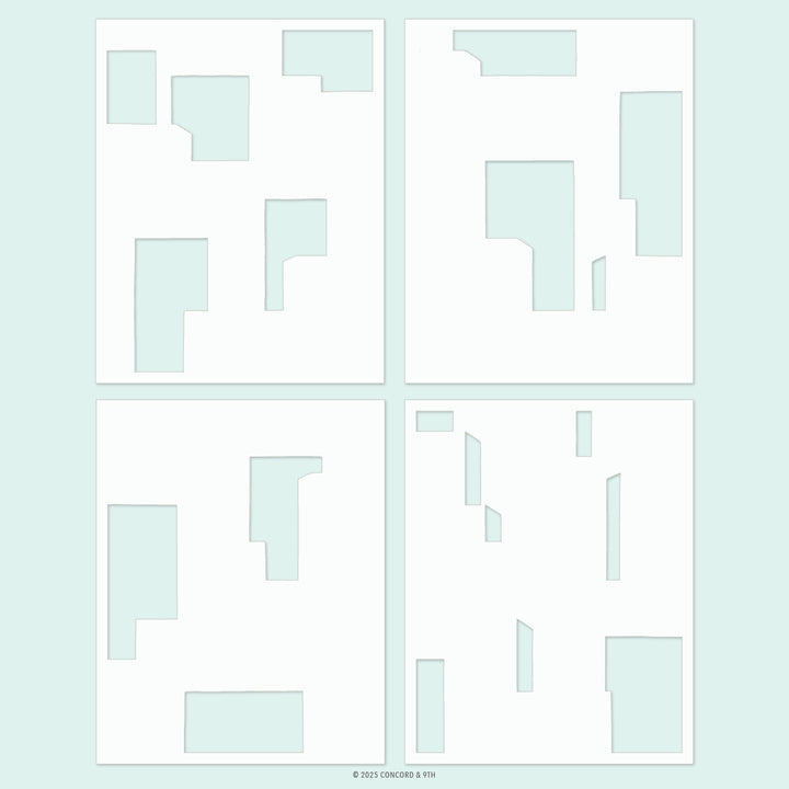 concord 9th city block stencil pack 4 qty 4 75 x 6 12664