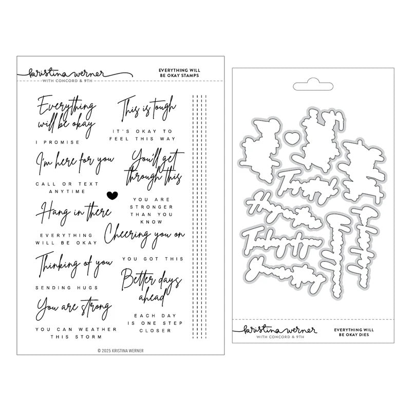 Concord & 9th - Kristina Werner - Everything Will Be Okay Bundle - Stamps & Dies