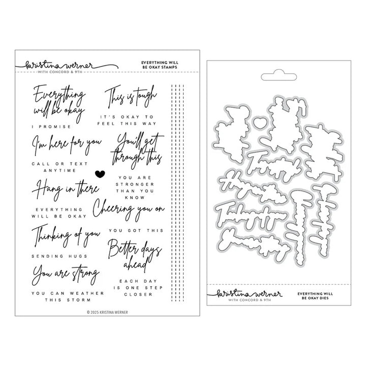 Concord & 9th - Kristina Werner - Everything Will Be Okay Bundle - Stamps & Dies