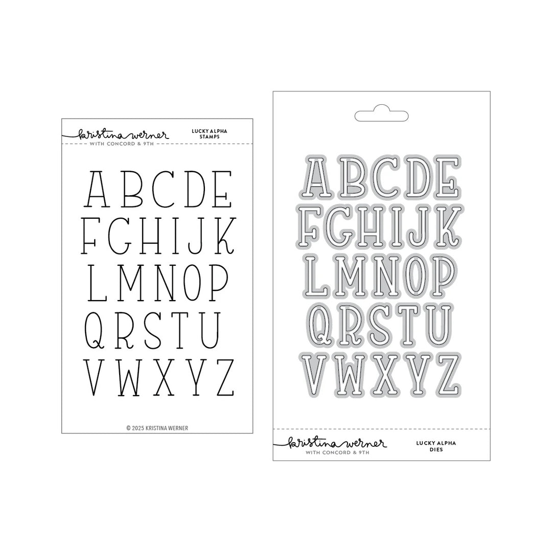 Concord & 9th - Kristina Werner - Lucky Alpha Bundle - Stamps & Dies