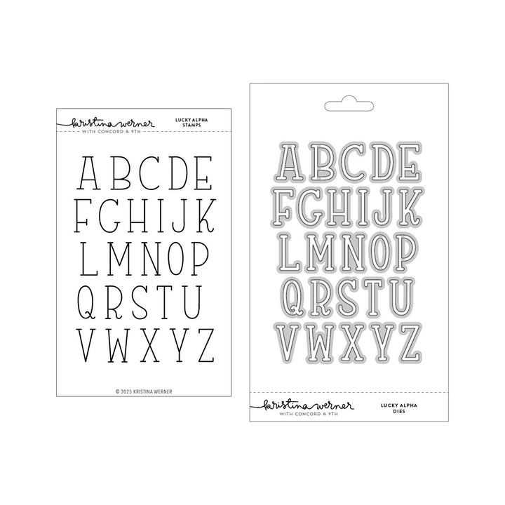 Concord & 9th - Kristina Werner - Lucky Alpha Bundle - Stamps & Dies