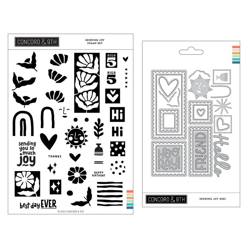 Concord & 9th - Sending Joy Bundle - Stamps & Dies