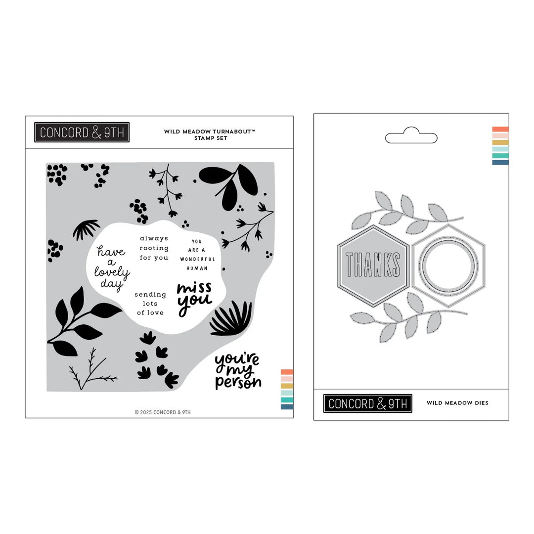 Concord & 9th - Wild Meadow Turnabout  Bundle - Stamps & Dies