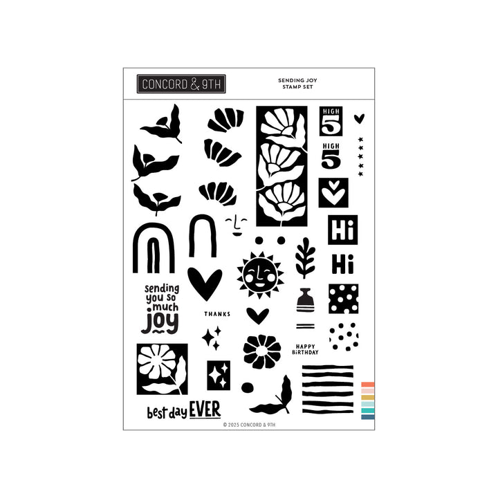 concord 9th sending joy stamp set 6 x 8 12675