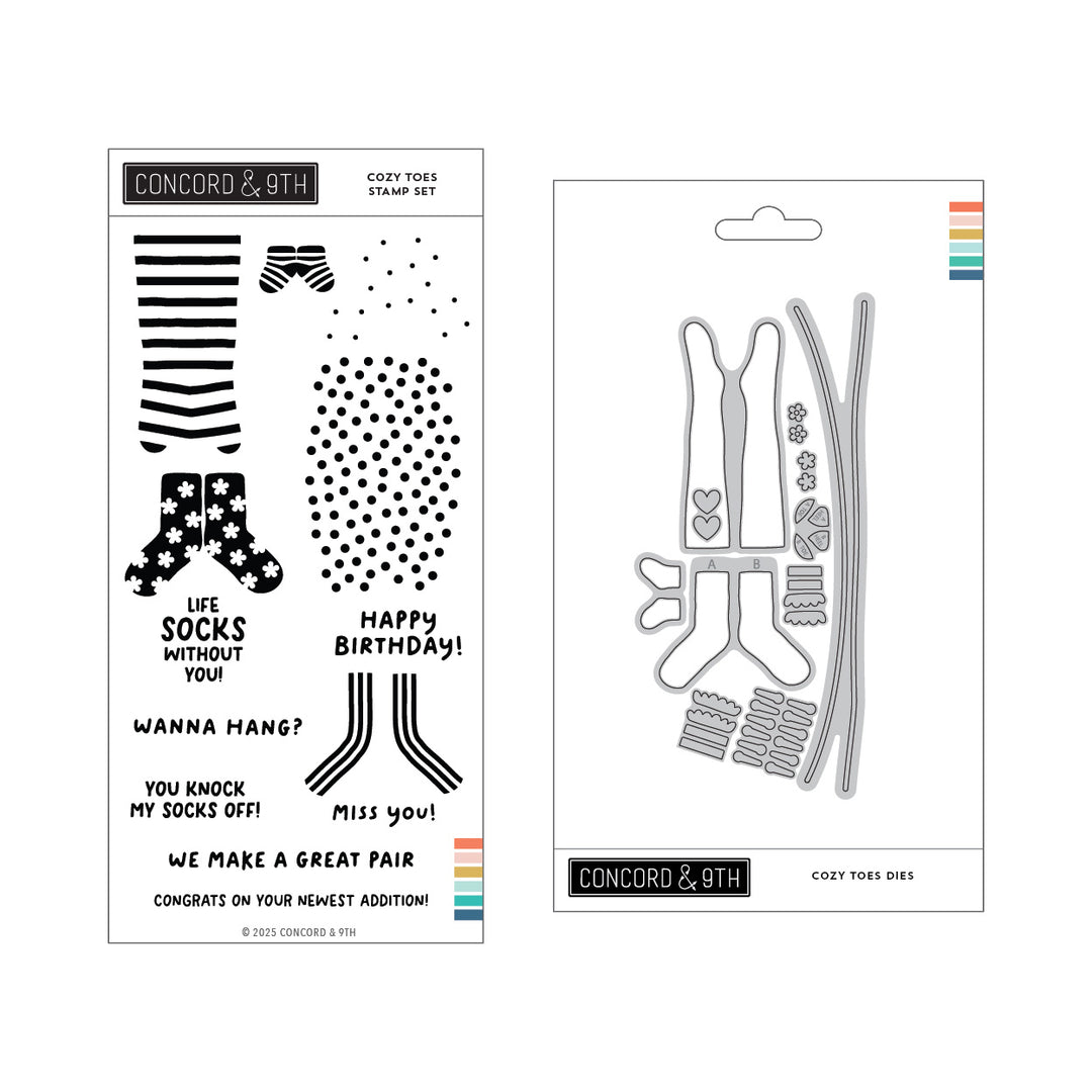 concord 9th cozy toes stamp and die bundle