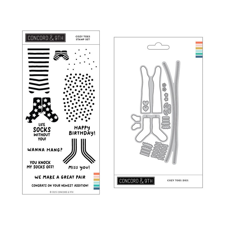 concord 9th cozy toes stamp and die bundle