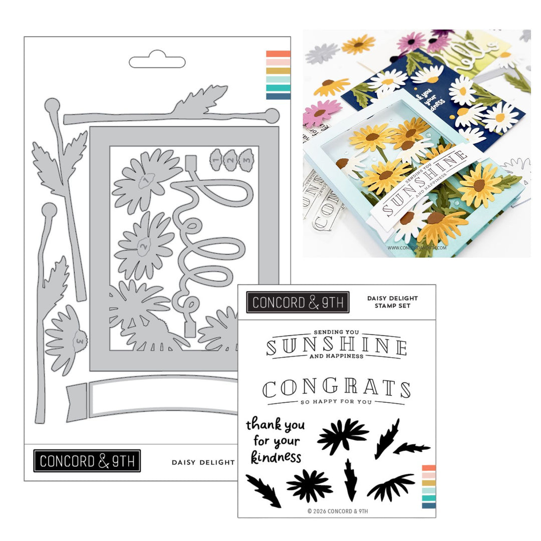 concord 9th daisy delight bundle stamps dies