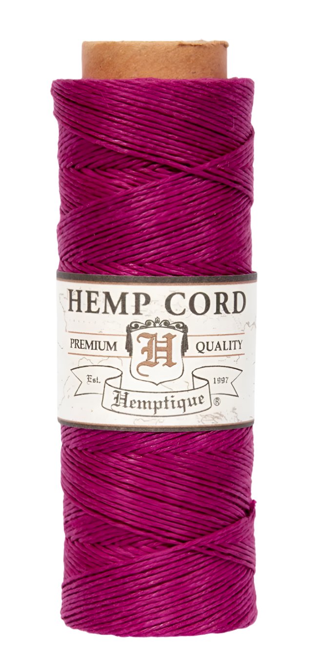 dark pink hemp twine #10 0.5mm macrame cord by hemptique