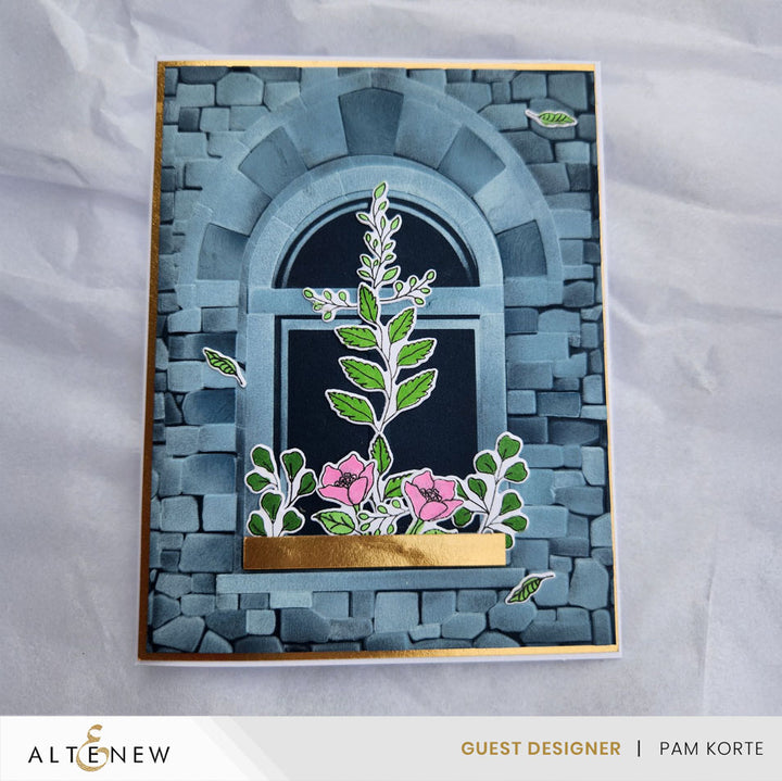 Altenew - Enchanted Castle Window - Stencils & Embossing Folder Bundle