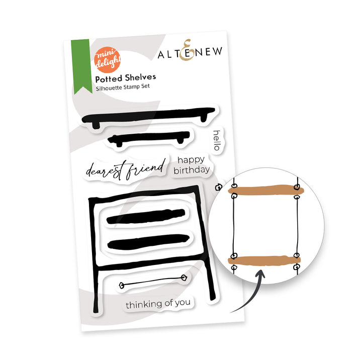 Altenew - Mini Delight: Potted Shelve Stamp & Die Set