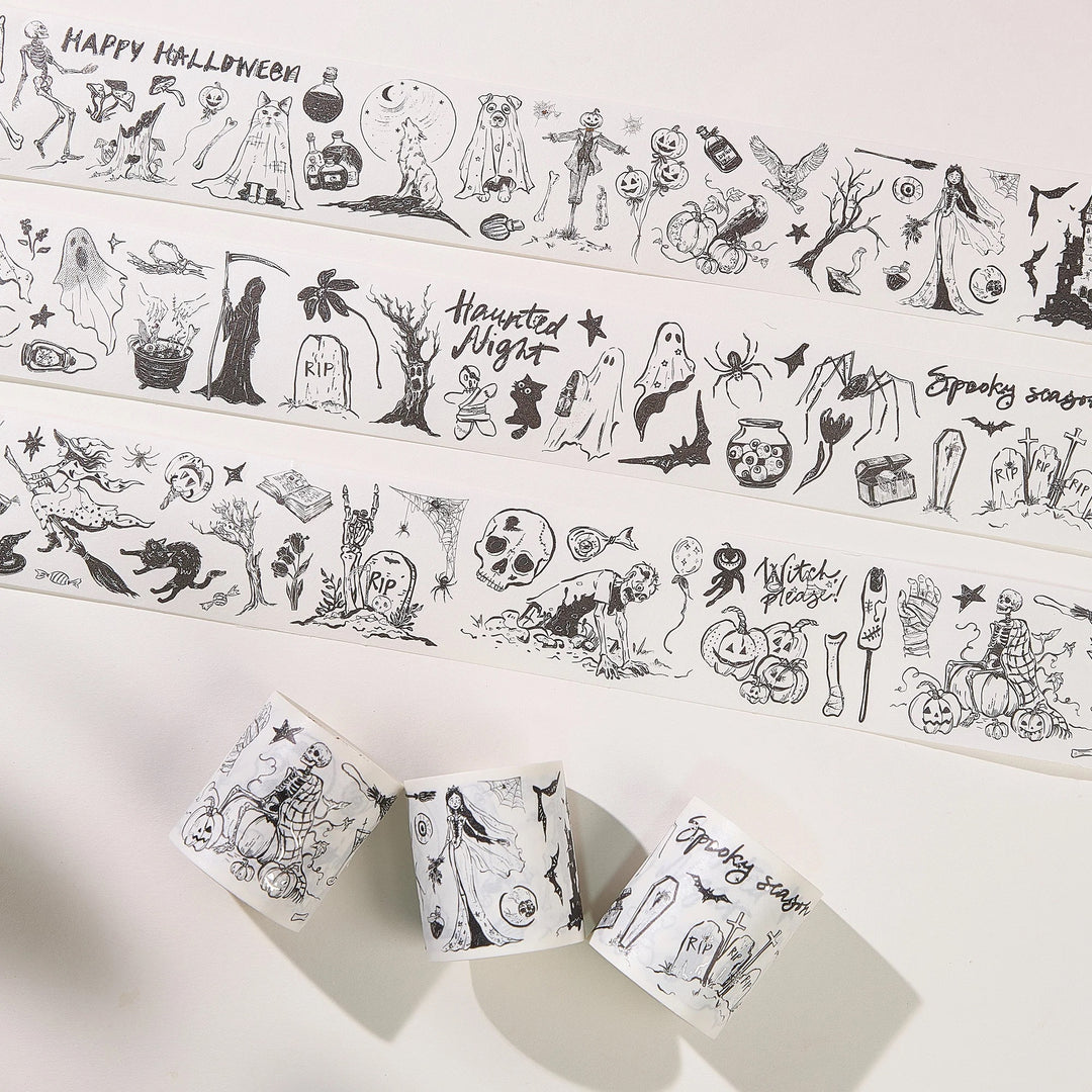 The Washi Tape Shop - Graveyard Scribbles Washi Tape Sticker Set (GILDED)