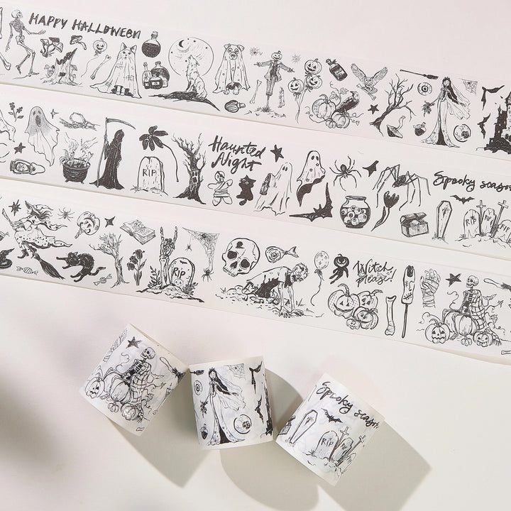 The Washi Tape Shop - Graveyard Scribbles Washi Tape Sticker Set (GILDED)