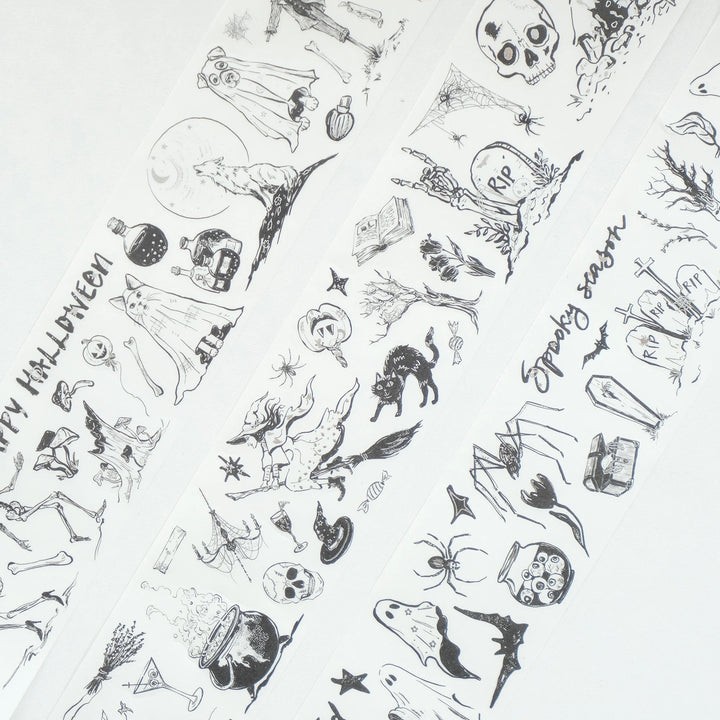The Washi Tape Shop - Graveyard Scribbles Washi Tape Sticker Set (GILDED)