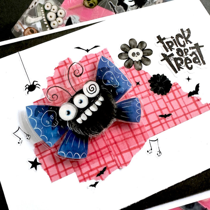 Kate Mason Artist - Washi Tape - Graph triggered  pink & red