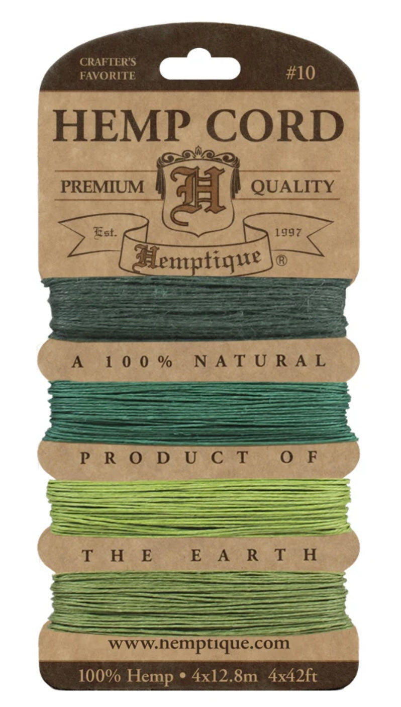 Emerald Hemp Cord Green Hemptique Card