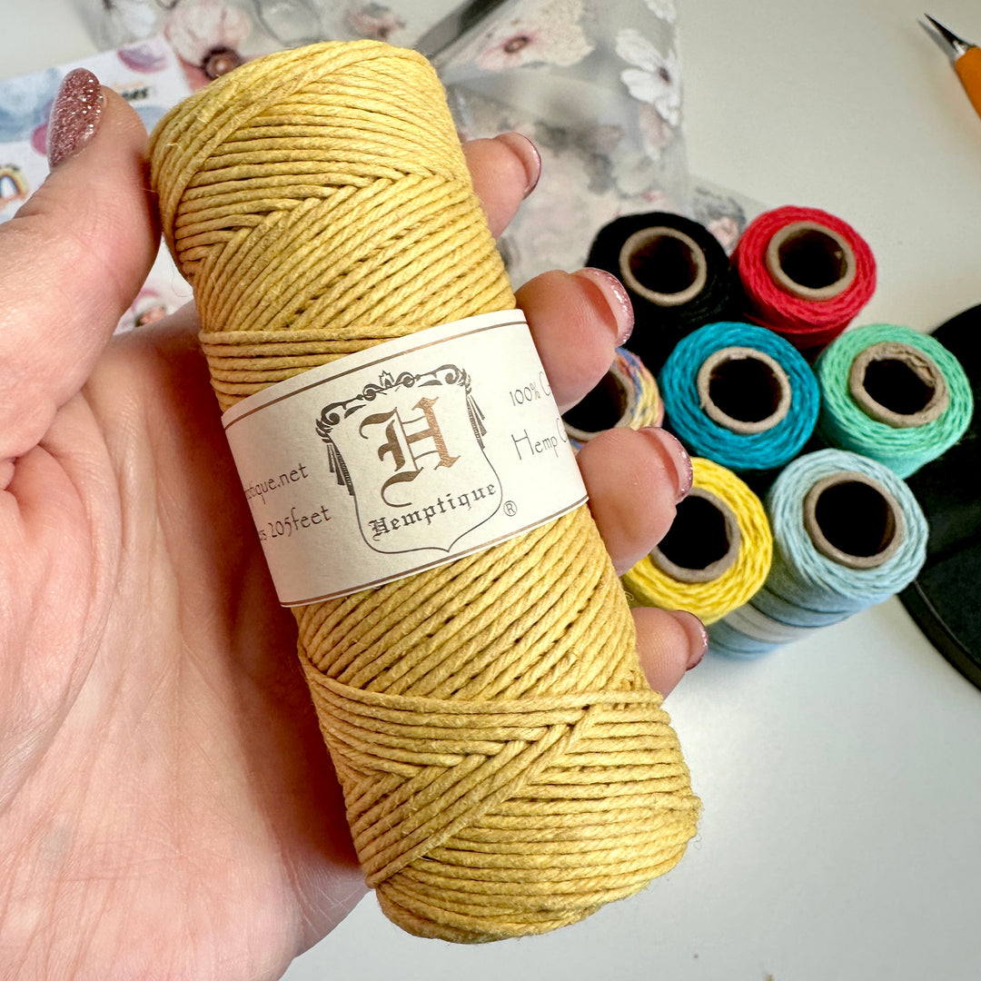 Hemp Cord Spool #20 - Not So Bright Yellow