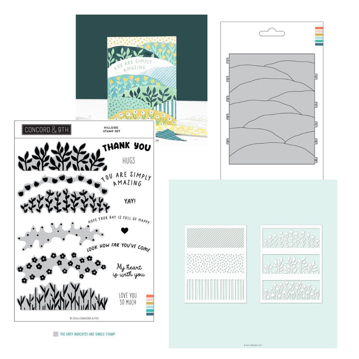Concord & 9th - Hillside Bundle - Stamps, Dies & Stencils