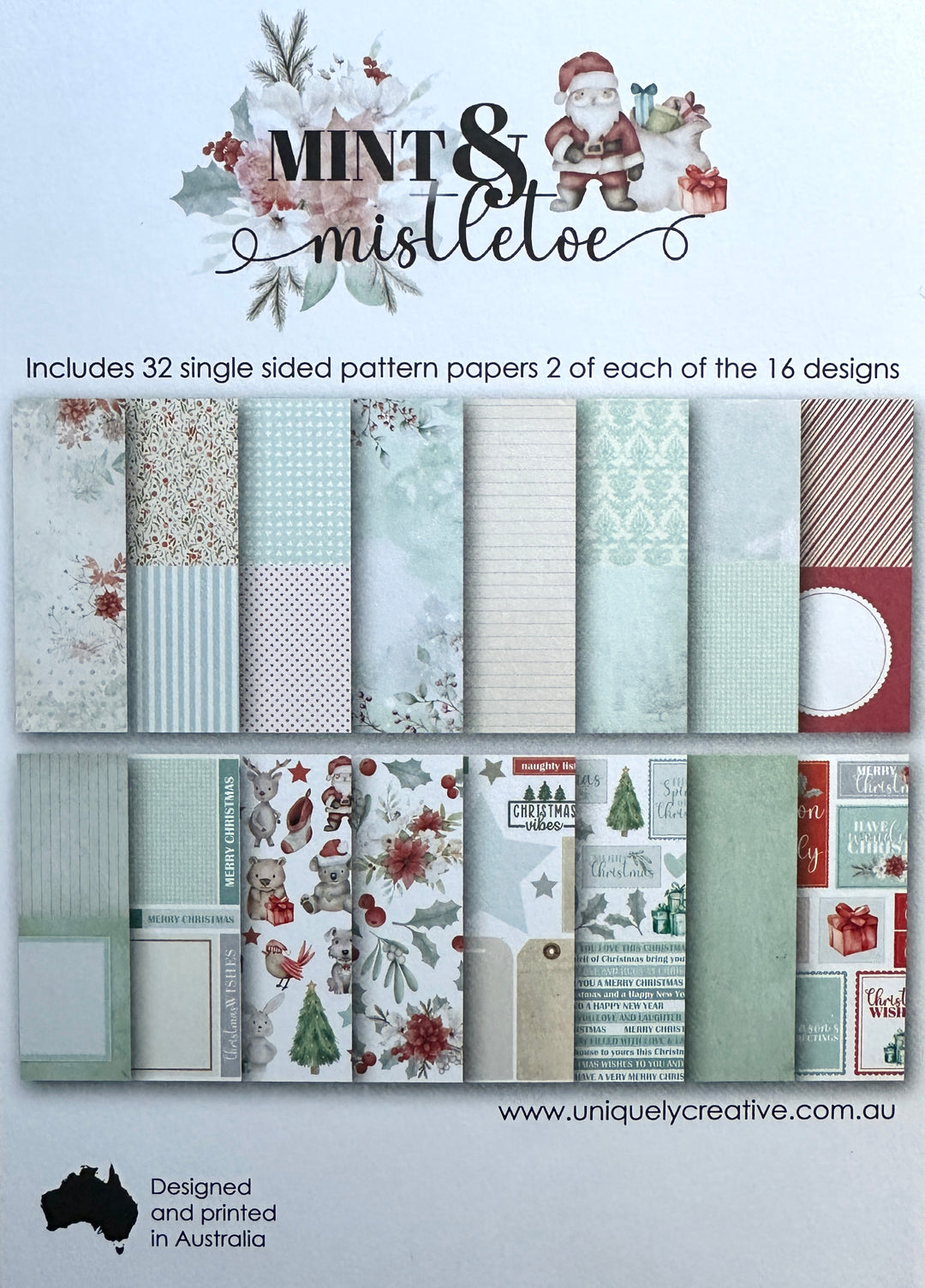 Uniquely Creative - Card Makers Collection Pack - Mint & Mistletoe A5
