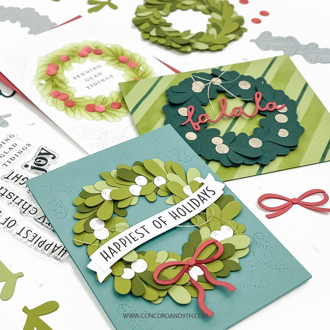 PRE_ORDER ONLY - Concord & 9th - Joyful Wreath Stamps & Die Bundle