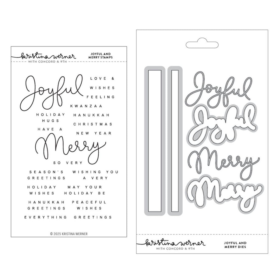 Concord & 9th - Kristina Werner - Joyful and Merry Stamps & Dies Bundle