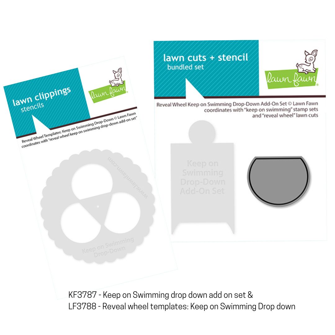 Lawn Fawn - LF3787 - Reveal Wheel Keep On Swimming Drop-Down Add-On Set ...