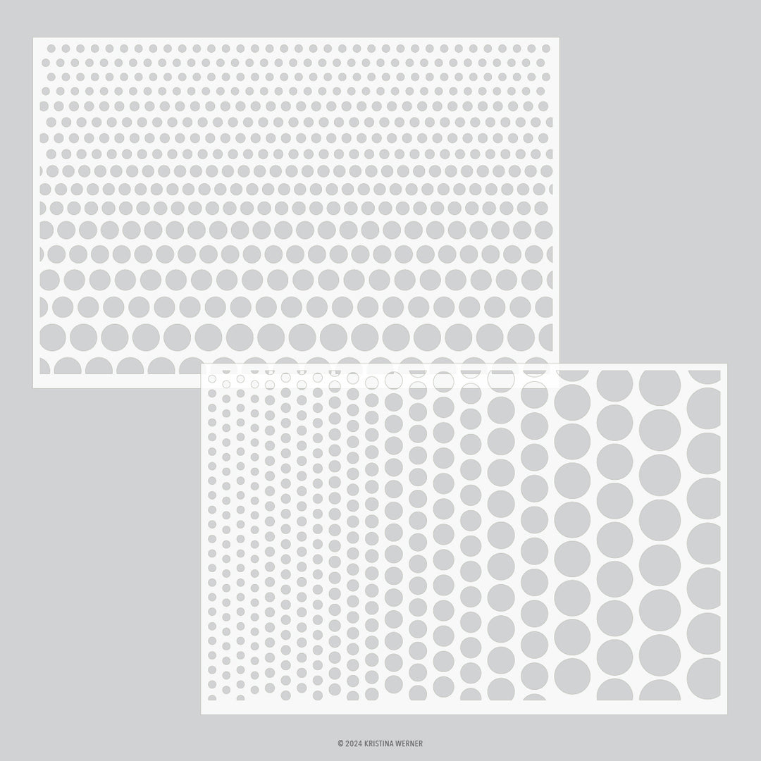 Concord & 9th - Kristina Werner - Gradual Dots Stencil Pack (2 qty; 6 x 9)