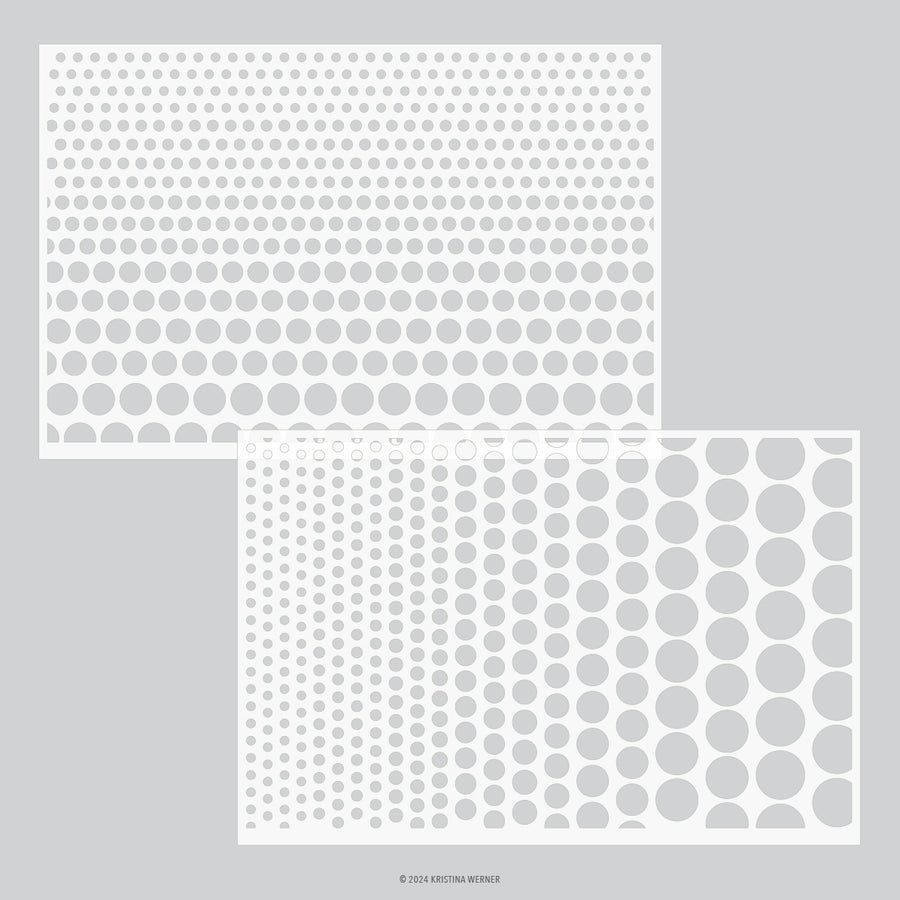 Concord & 9th - Kristina Werner - Gradual Dots Stencil Pack (2 qty; 6 x 9)