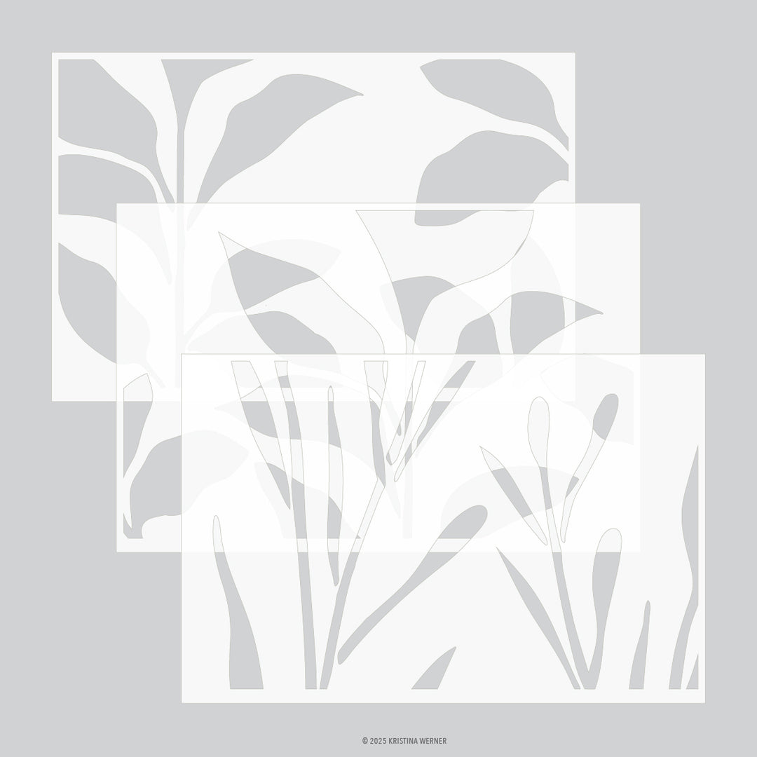 Concord & 9th - Kristina Werner - Botanic Shade Stencil Pack (3 qty.; 6 x 9)