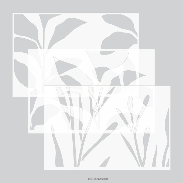 Concord & 9th - Kristina Werner - Botanic Shade Stencil Pack (3 qty.; 6 x 9)