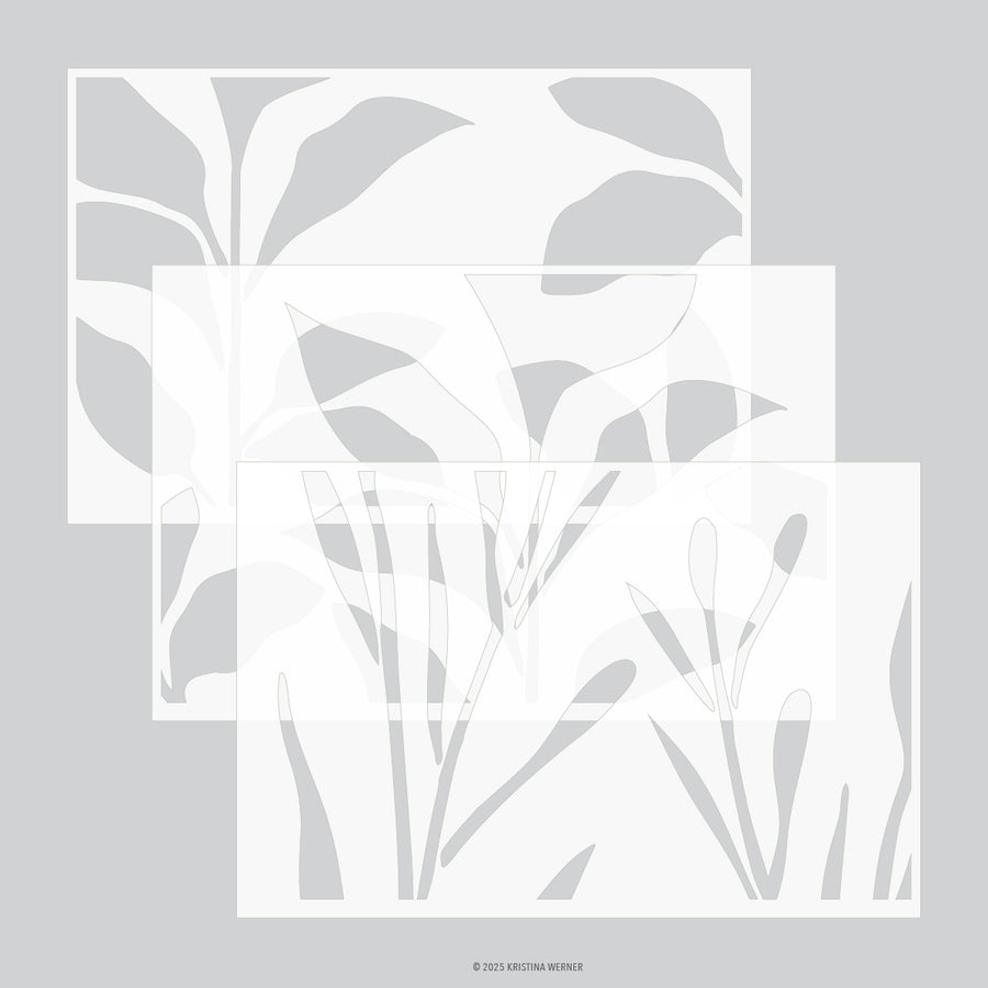 Concord & 9th - Kristina Werner - Botanic Shade Stencil Pack (3 qty.; 6 x 9)