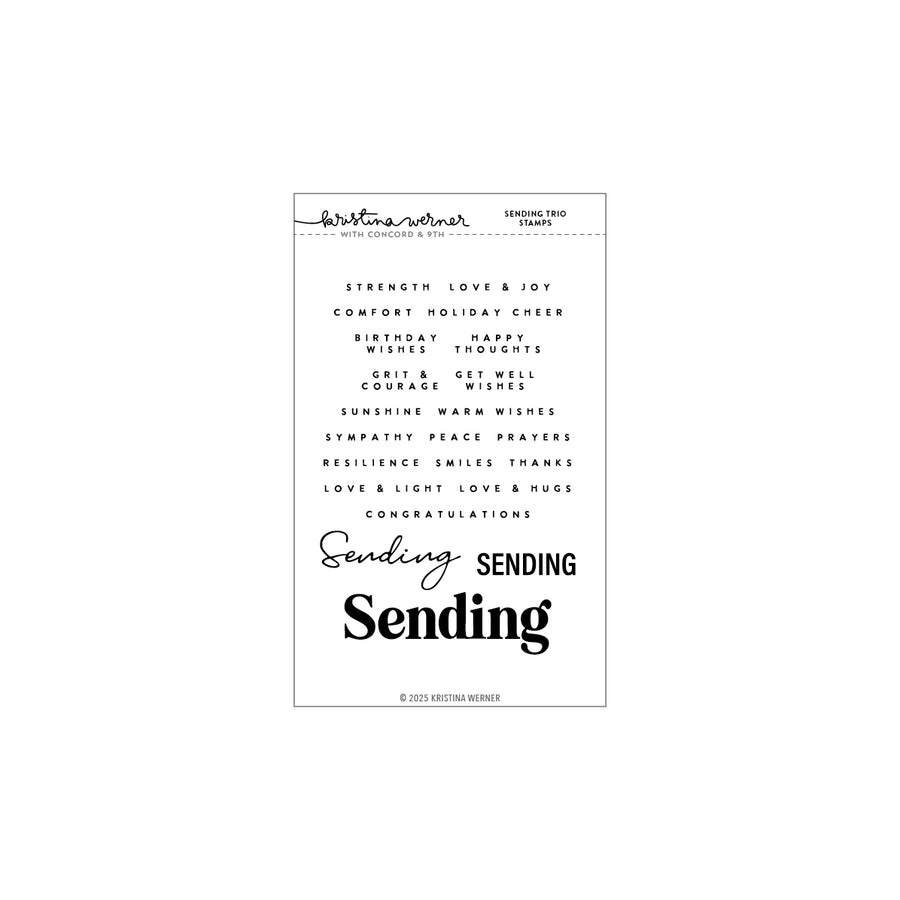 Concord & 9th -Kristina Werner -  Sending Trio Stamp Set (4 x 6)