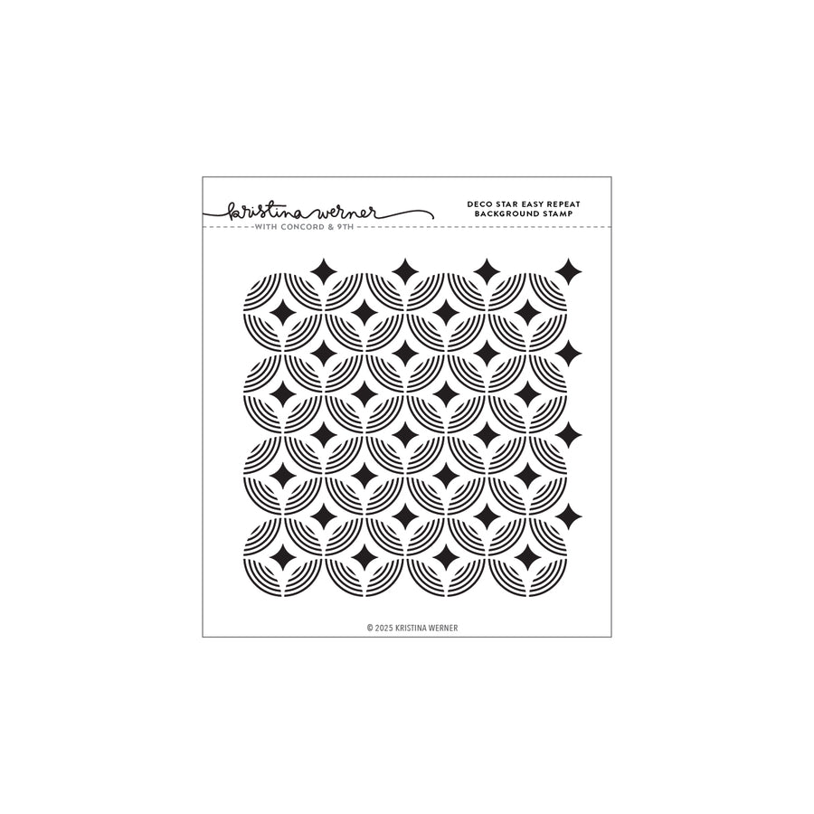Concord & 9th - Kristina Werner - Deco Star Easy Repeat Background Stamp (6 x 6)