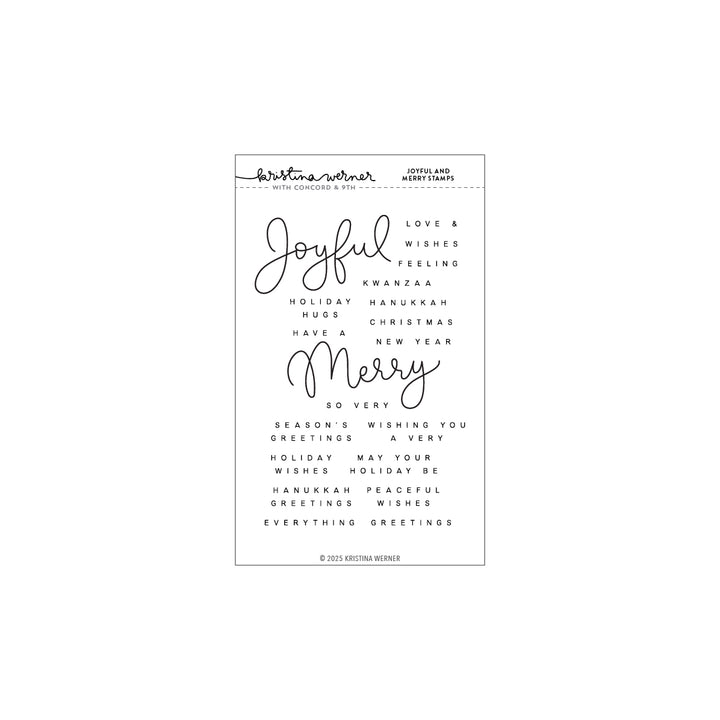Concord & 9th - Kristina Werner - Joyful and Merry Stamp Set (4 x 6)