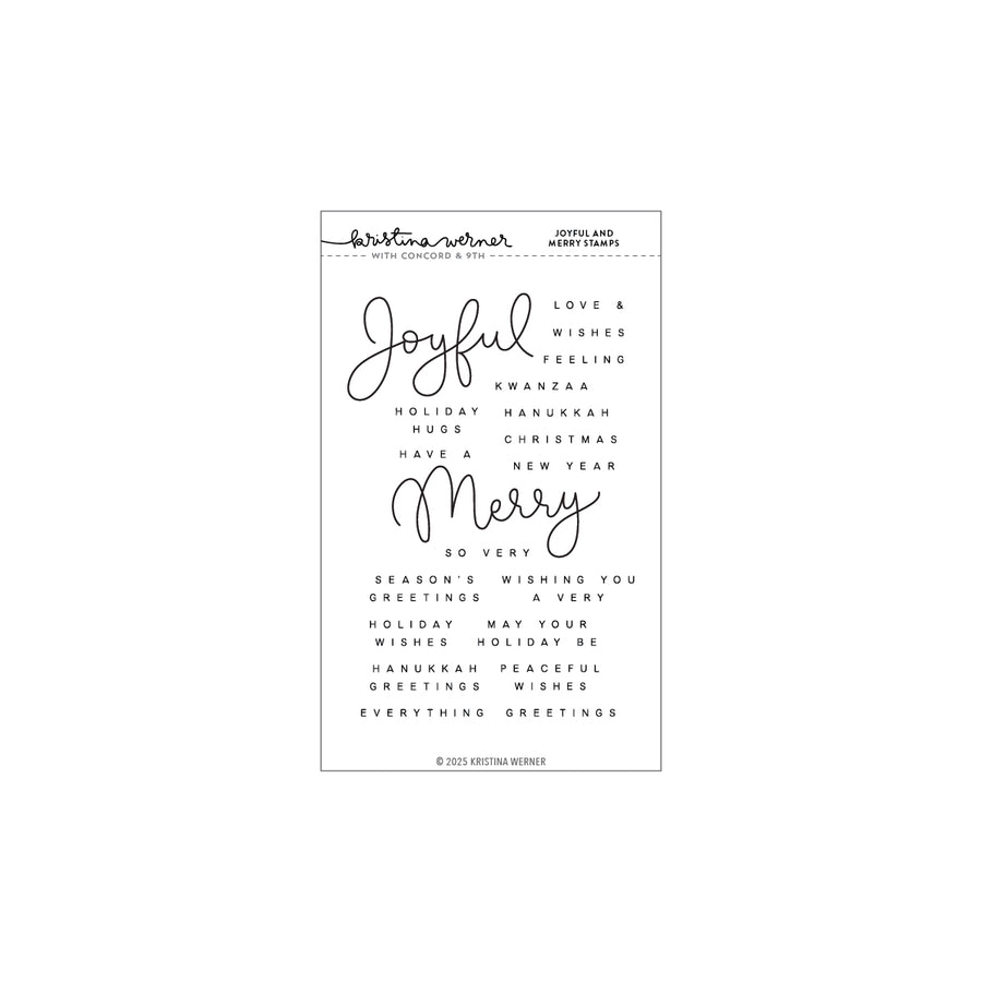 Concord & 9th - Kristina Werner - Joyful and Merry Stamp Set (4 x 6)