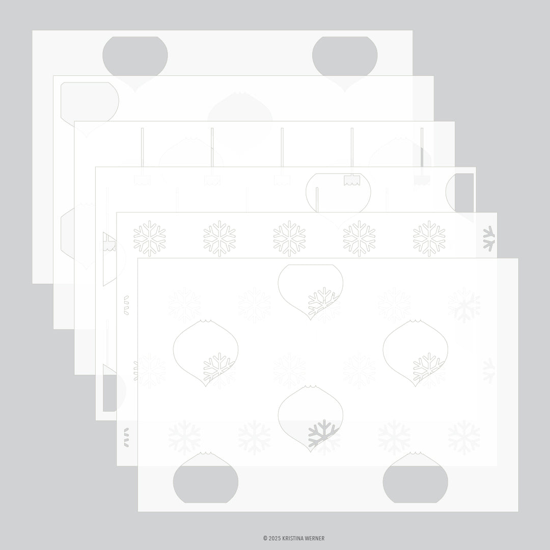 concord 9th kristina werner ornaments stencil pack 6 qty 6 x 9