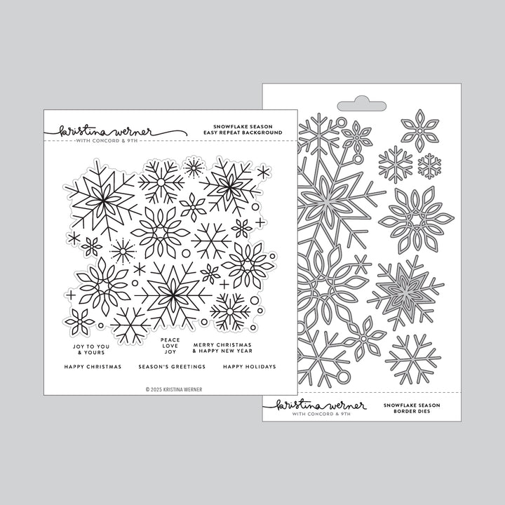 concord 9th kristina werner snowflake seasons stamp die bundle