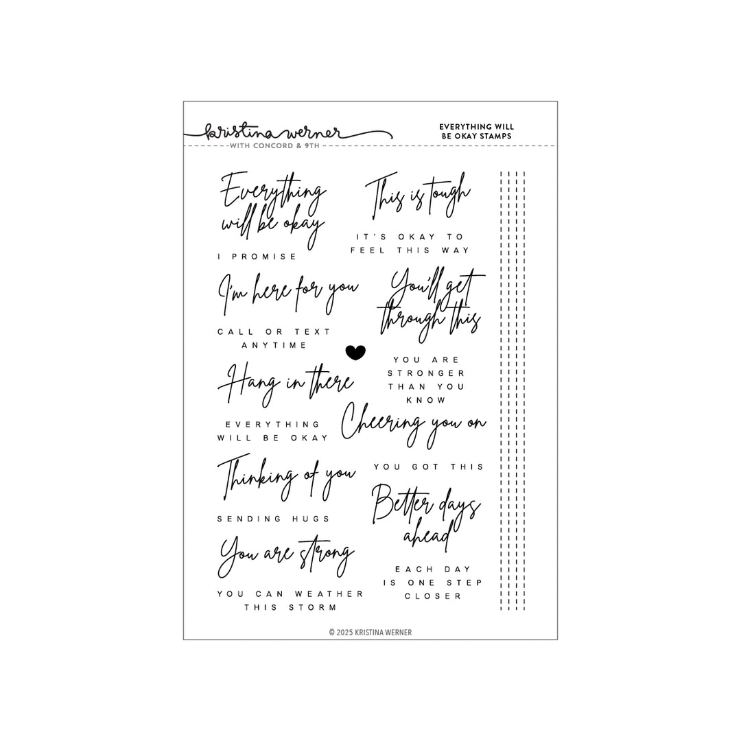 Concord & 9th - Kristina Werner - Everything Will Be Okay Stamp Set (6 x 8)