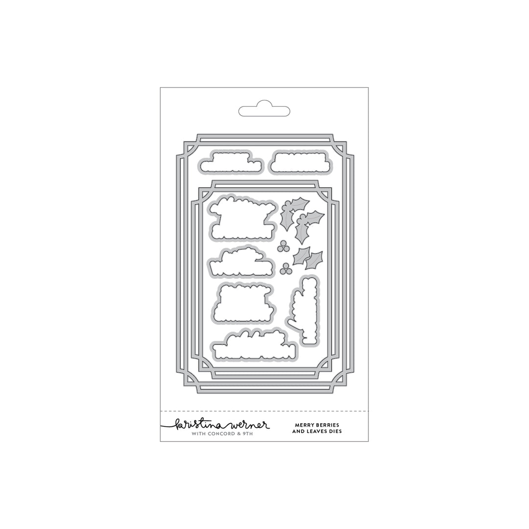 Kristina Werner Merry Berries and Leaves Dies for Concord & 9th in its packaging