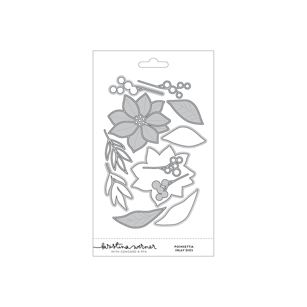 Kristina Werner Poinsettia Inlay Dies for Concord & 9th in its packaging