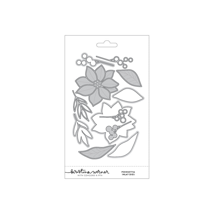 Kristina Werner Poinsettia Inlay Dies for Concord & 9th in its packaging