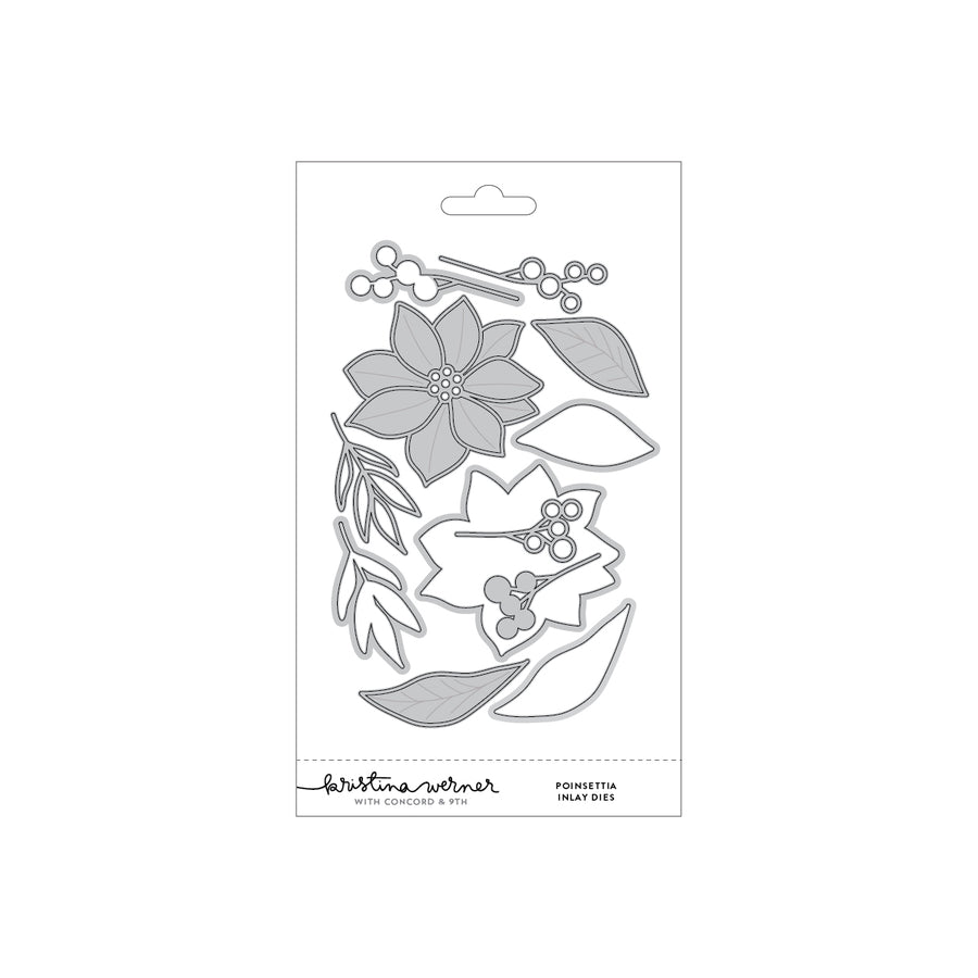 Kristina Werner Poinsettia Inlay Dies for Concord & 9th in its packaging