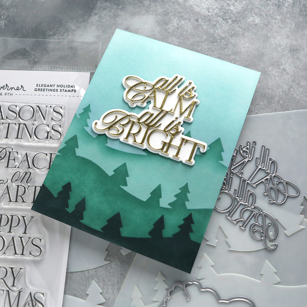 Concord & 9th - Krisina Werner - Trees and Forest Stencil Pack (4 qty; 6 x 9)